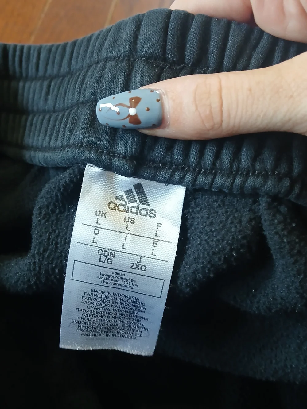 Adidas Mens Baggy Wide Leg Black Track Sweats / Joggers  Sz Large Streetwear